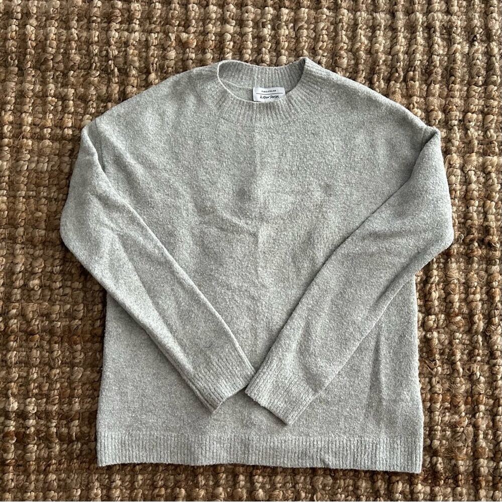 & Other Stories Heather Gray Crewneck Sweater Women’s XS Oversized Knit